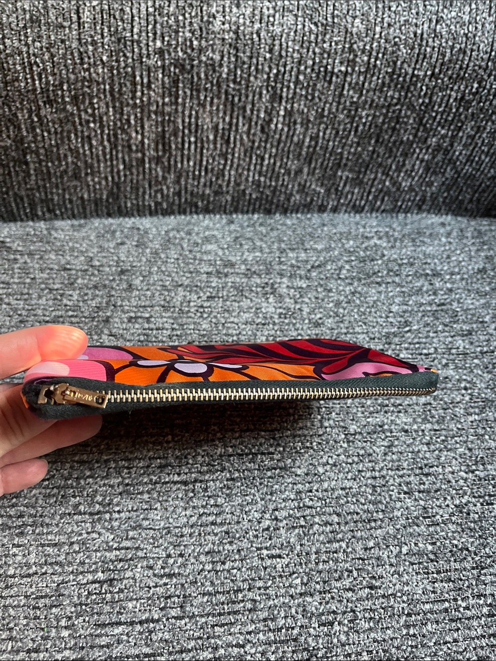 1970s Floral Satin clutch Purple & Orange Excellent condition! - Picture 4 of 9